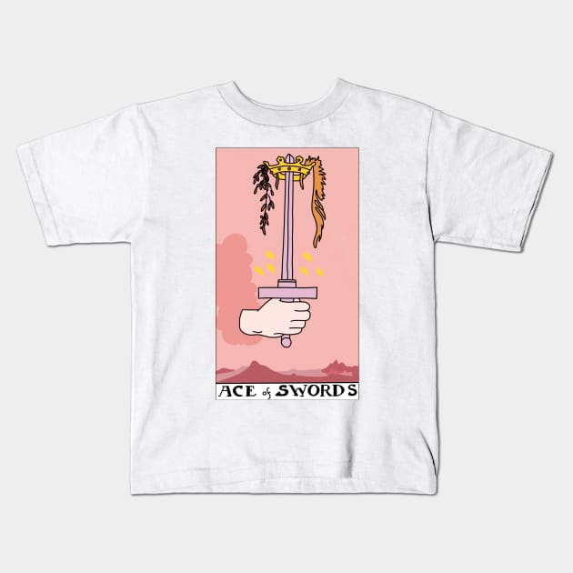 Ace of Swords Kids T-Shirt by ThingRubyDoes